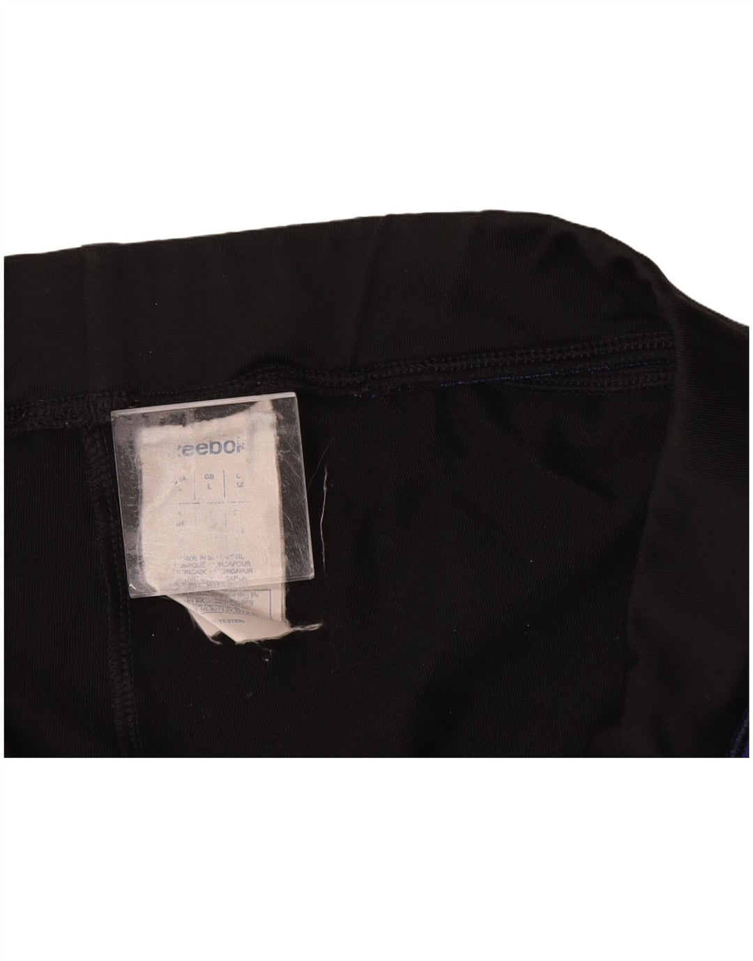 Damskie spodnie dresowe REEBOK UK 14, duże, czarne, poliestrowe