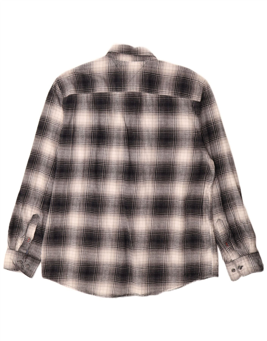 Męska koszula flanelowa Tommy Hilfiger o regularnym kroju XL, szara, bawełniana w kratę