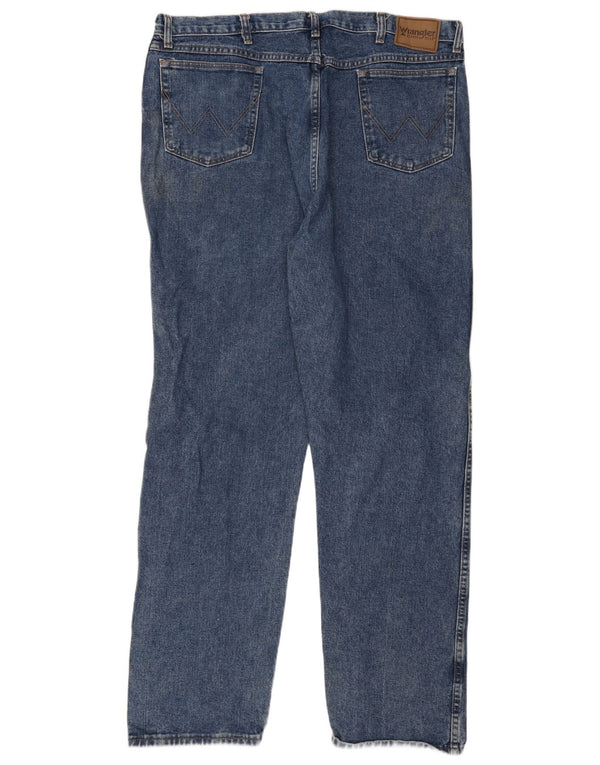 Męskie proste dżinsy Wrangler W42 W34 Niebieskie bawełniane