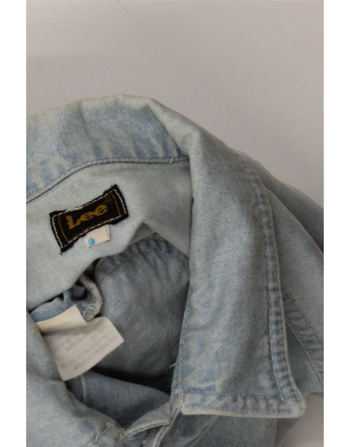 Damska kamizelka jeansowa LEE UK 14, duża, niebieska, bawełniana