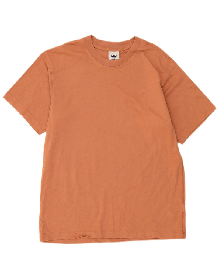 Adidas Męski T-shirt Top Średni Brązowy Bawełniany