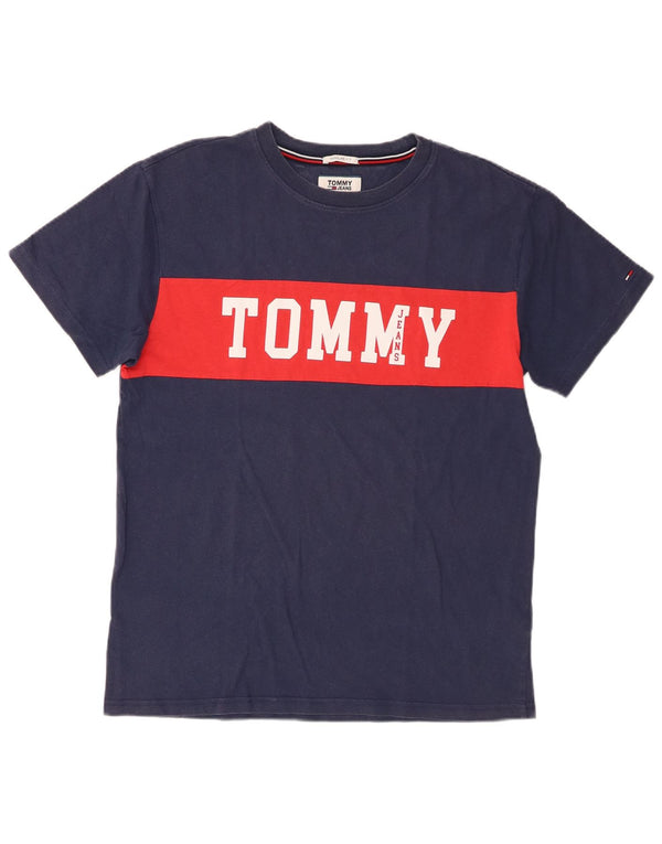 Męska koszulka z grafiką Tommy Hilfiger Top, średni granatowy kolor