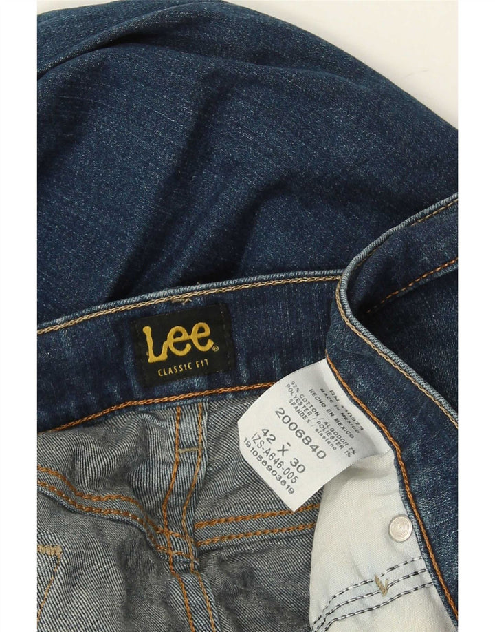 Męskie jeansy Lee Classic Fit Straight W42 L30 Niebieskie bawełniane
