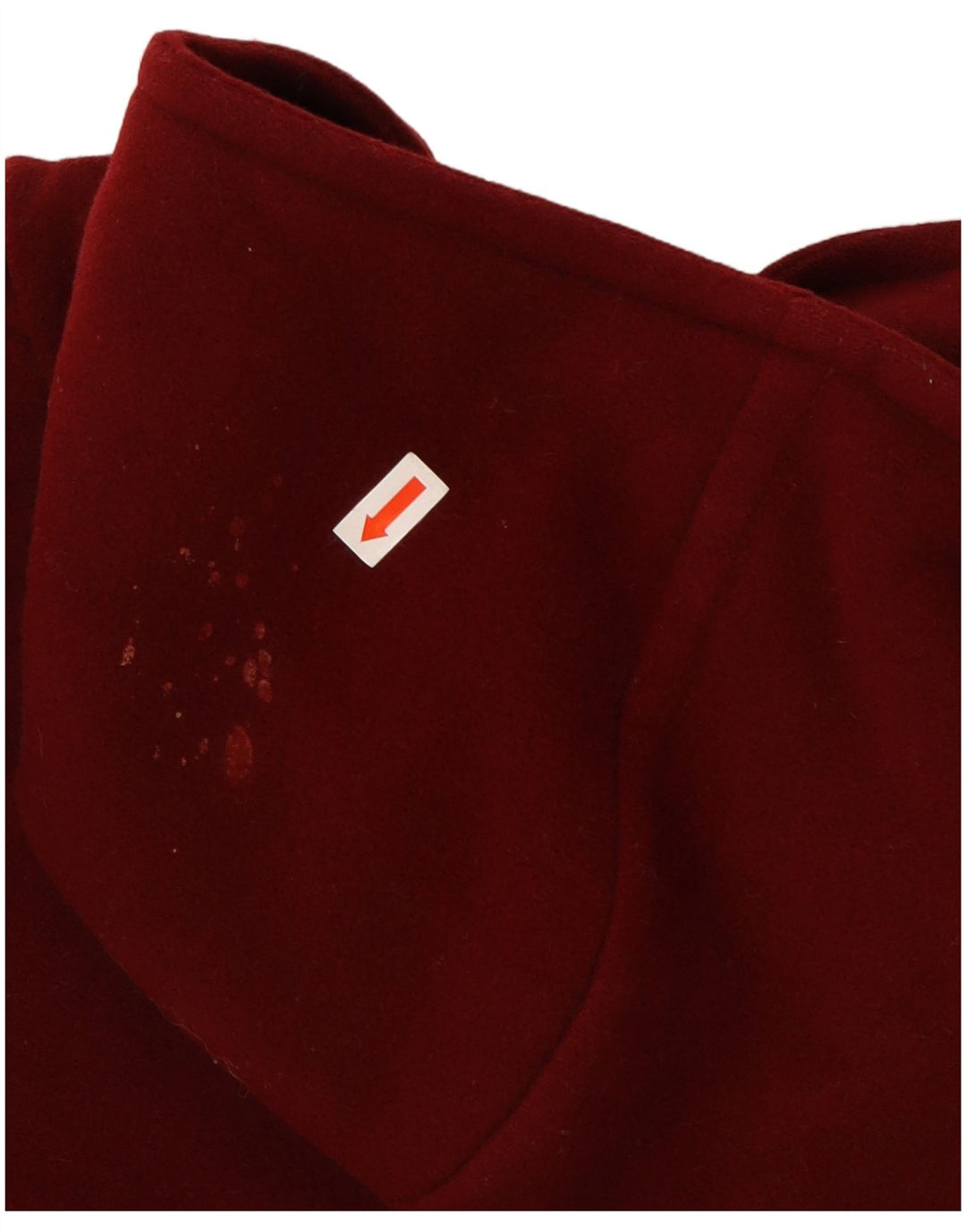 Vintage damski płaszcz z kapturem IT 52 2XL czerwona wełna