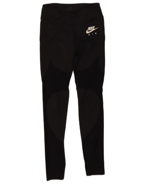 Damskie legginsy Nike Air Graphic UK 4 XS, czarny poliester