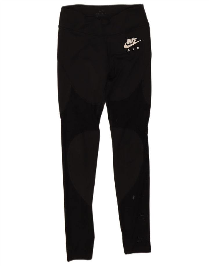 Damskie legginsy Nike Air Graphic UK 4 XS, czarny poliester