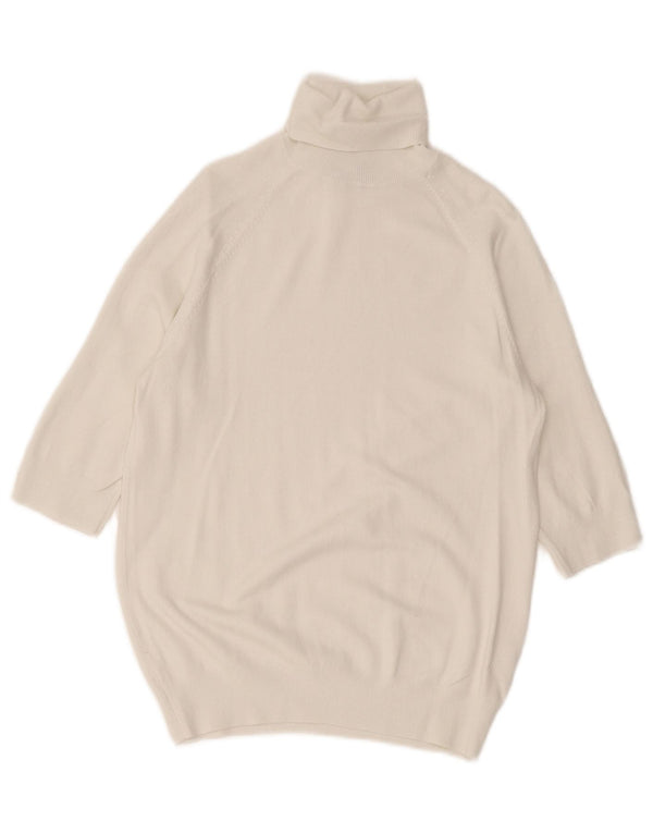Sweter damski Zara z rękawami 3/4 i okrągłym dekoltem UK 14, duży, biały