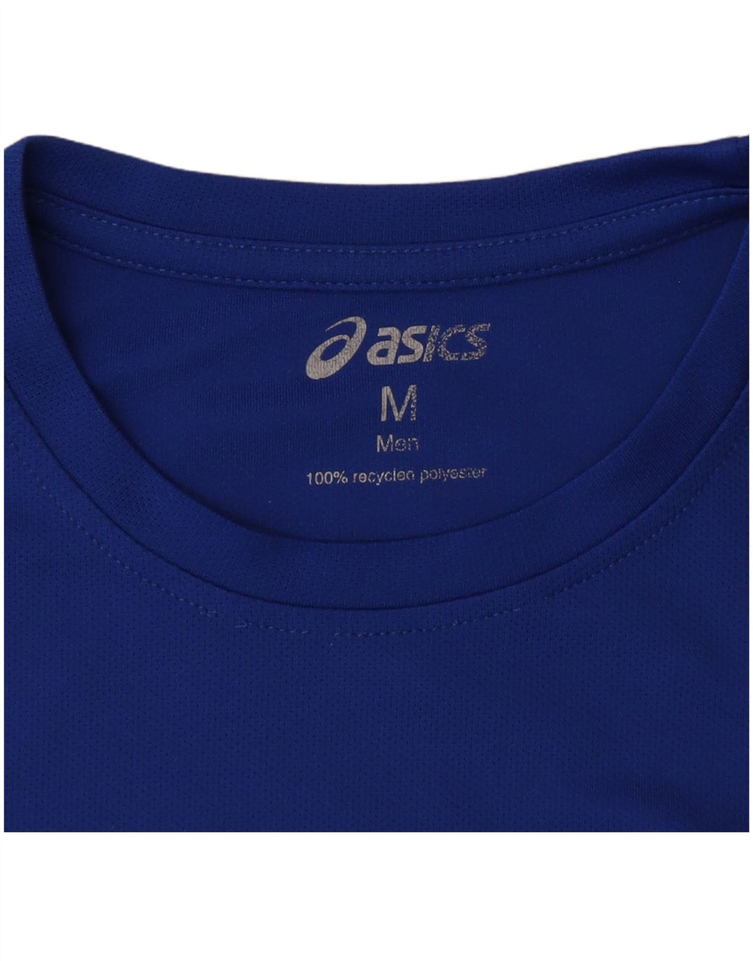 Męski T-shirt z grafiką Asics London, średni niebieski poliester