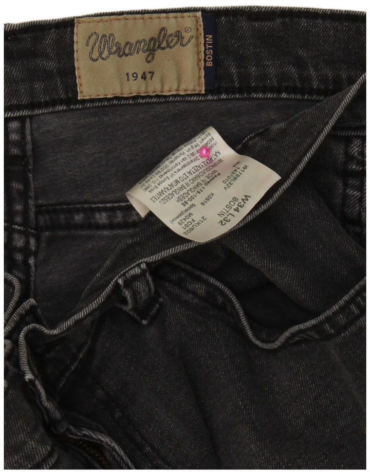 Męskie jeansy Wrangler Bostin Straight W34 L32 Szara bawełna