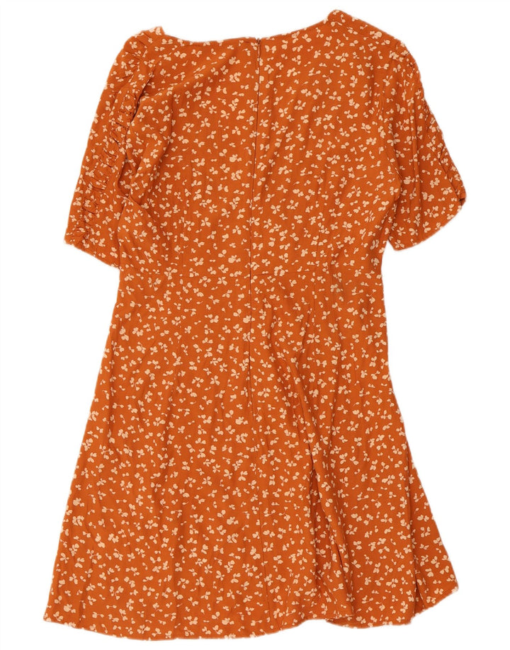 Damska sukienka Sundress French Connection UK 12 Średnia pomarańczowa wiskoza w kwiaty