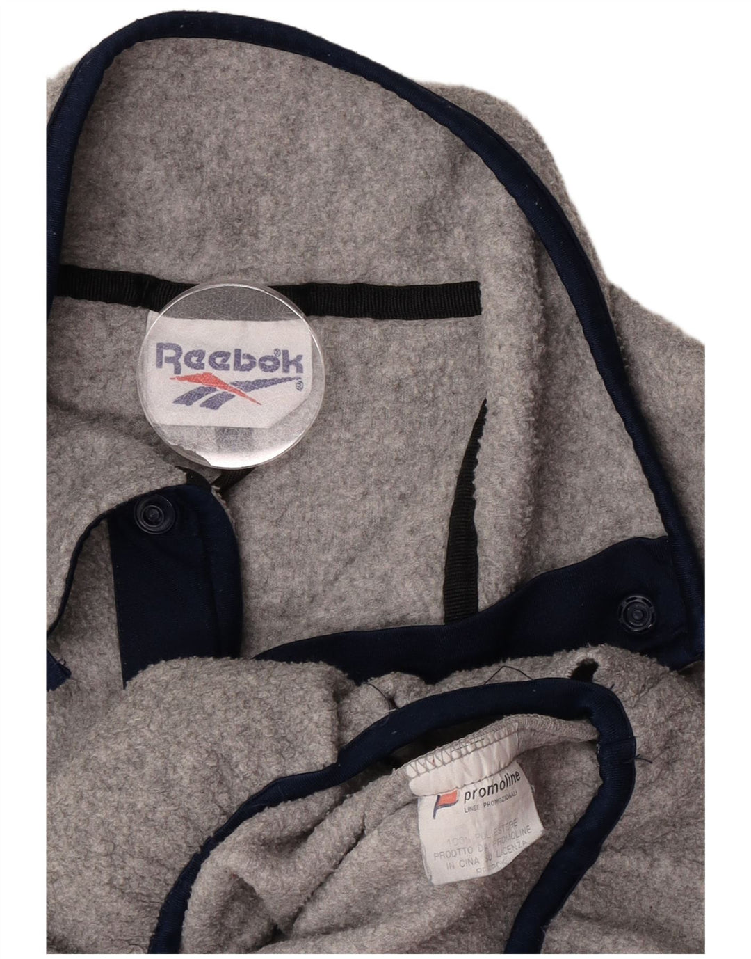 Męski sweter polarowy Reebok XL, szary, poliestrowy
