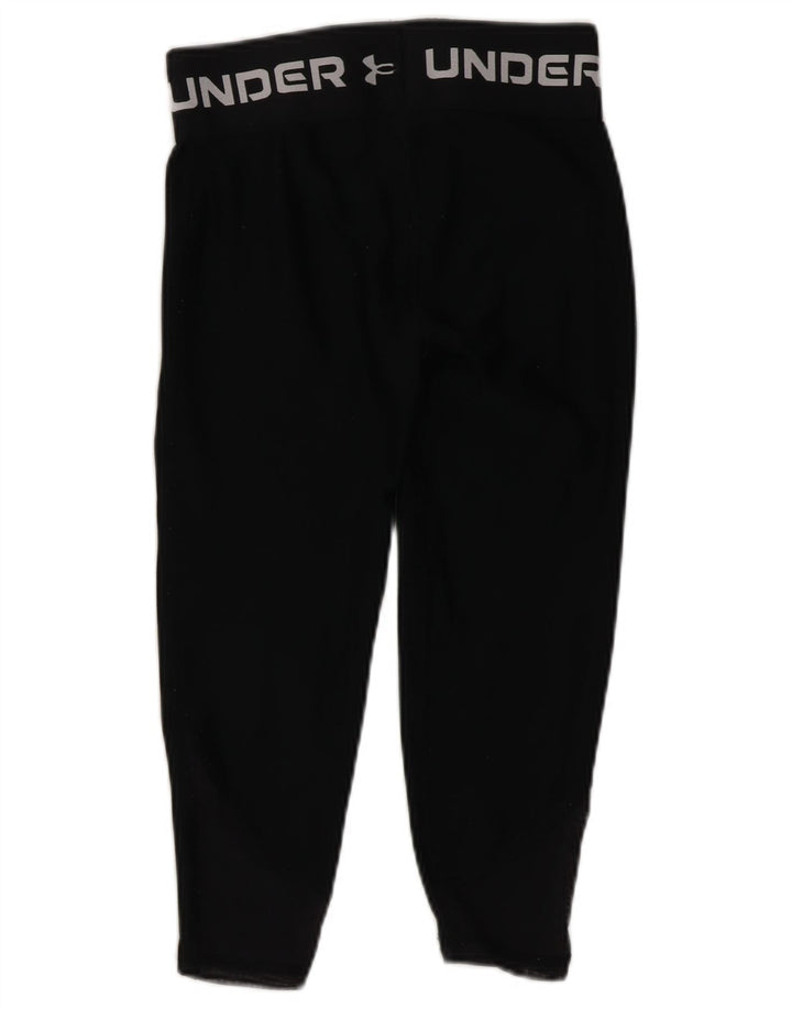 Dziewczęce legginsy Capri z grafiką Under Armour 7-8 lat, małe, czarne, poliestrowe