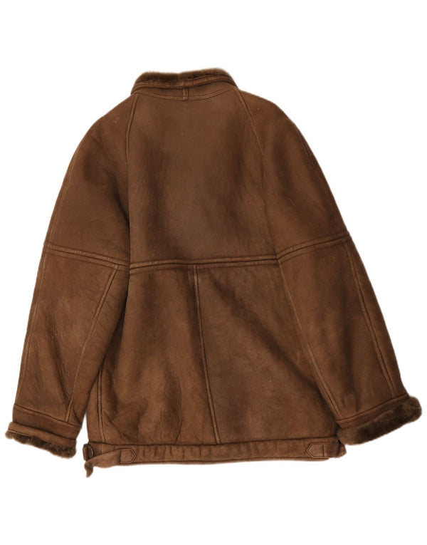 Vintage męska kurtka Shearling IT 50 Large Brown