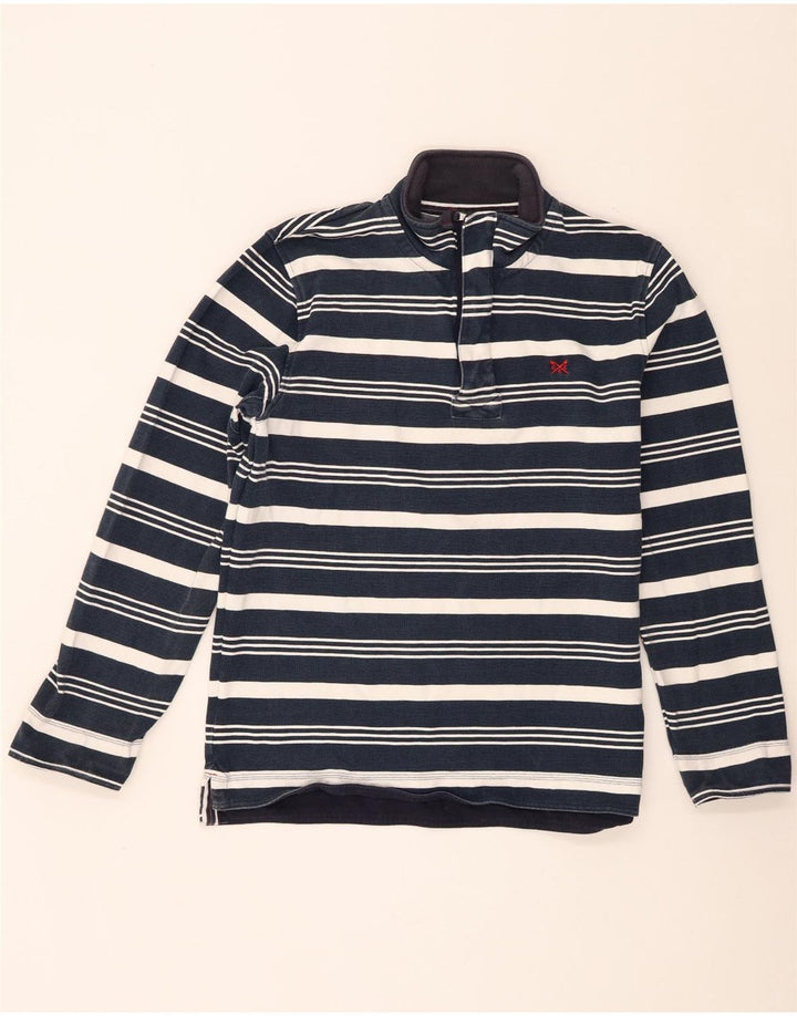 Crew Clothing Męska bluza z zamkiem błyskawicznym i średnim granatem w paski