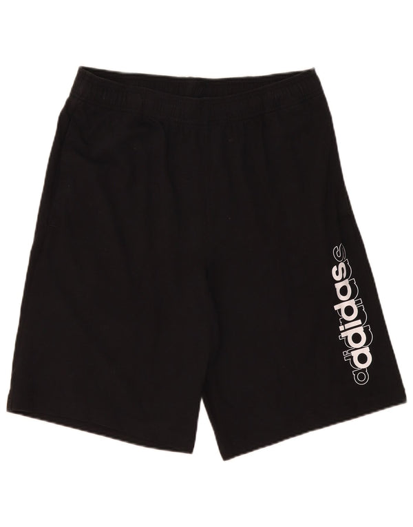 Męskie spodenki sportowe Adidas Graphic, średnie czarne, bawełniane