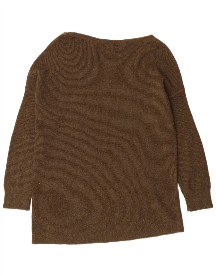 Damski sweter J. Crew z dekoltem w łódkę, UK 10, mała wełna khaki