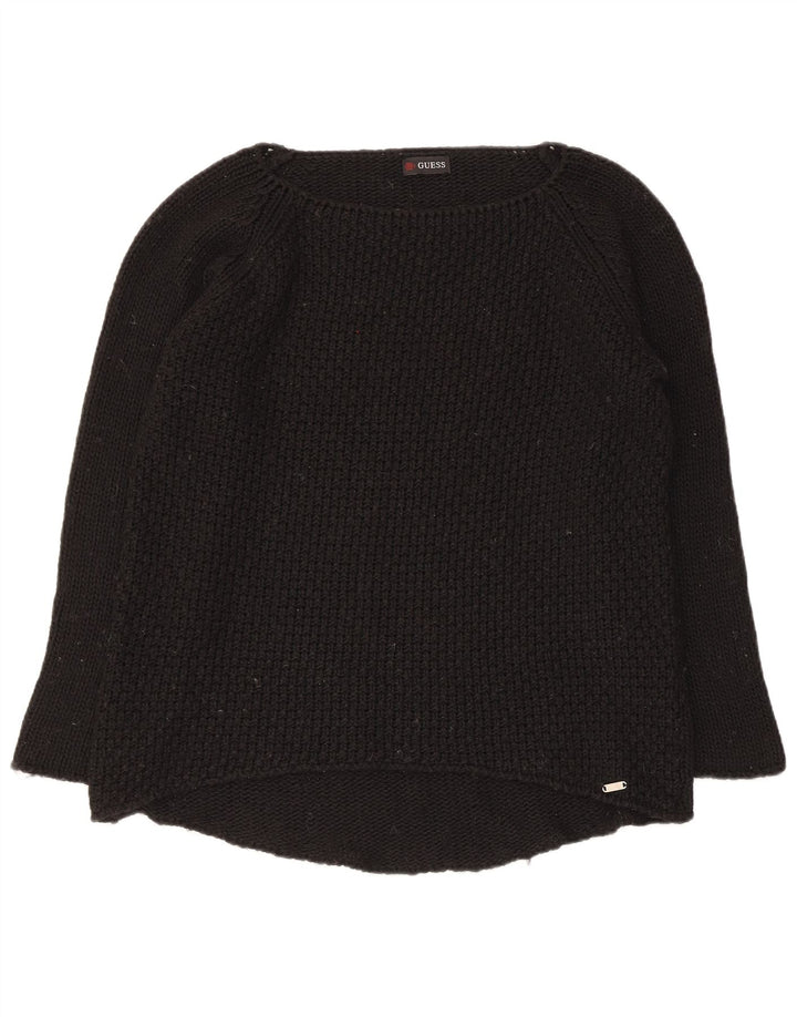 Sweter damski Guess z dekoltem w łódkę UK 12, średni czarny