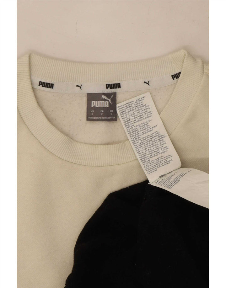 Męska bluza Puma z grafiką, mała, czarna, bawełniana z blokami kolorów