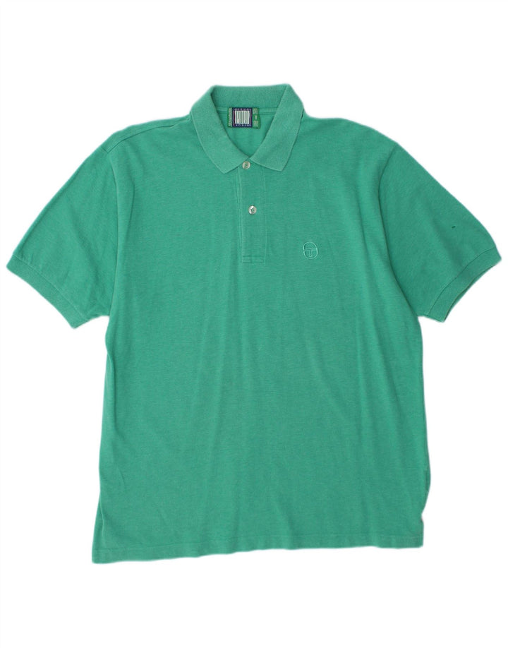 Męska koszulka polo Sergio Tacchini, duża, zielona, bawełniana