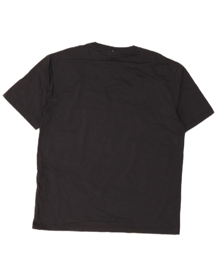 Męski T-shirt z grafiką Tommy Hilfiger, duży, czarny, bawełniany