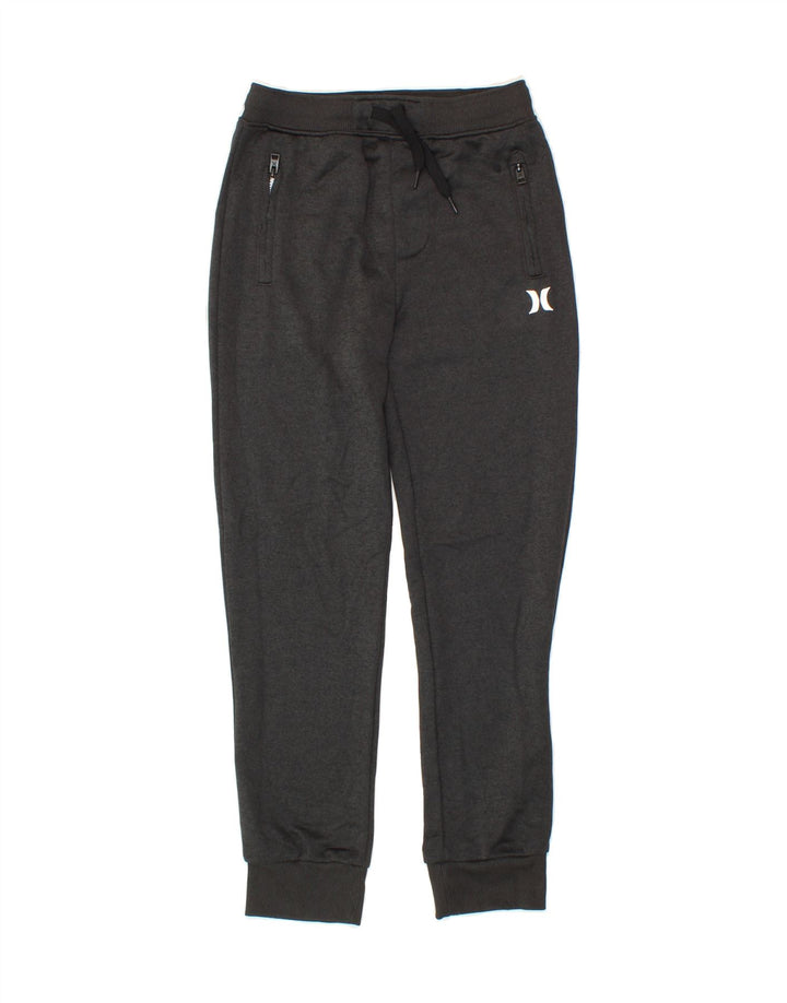 HURLEY Boys Tracksuit Trousers Joggers 10-11 Years Medium Black Polyester Vintage Hurley and Second-Hand Hurley from Messina Hembry 