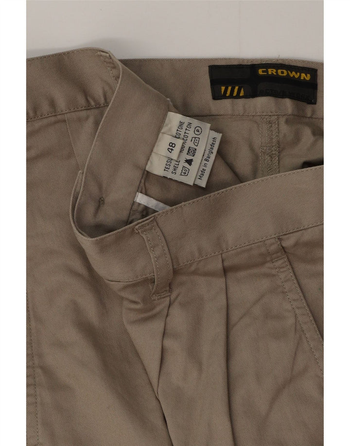 Spodenki męskie CROWN Chino IT 48 Medium W32 Beżowa bawełna