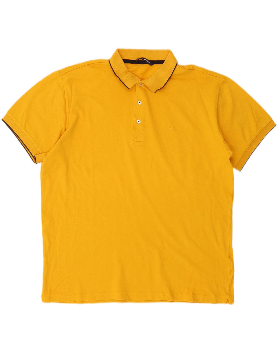 GAS Mens Polo Shirt XL Yellow Cotton Vintage Gas and Second-Hand Gas from Messina Hembry 
