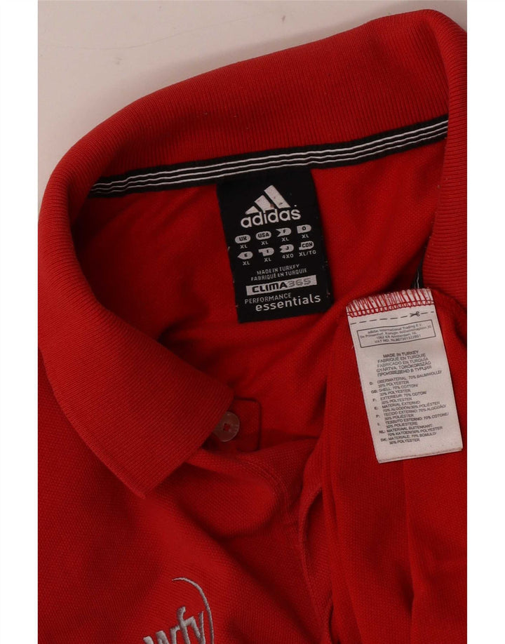 Męska koszulka polo Adidas XL, czerwona, bawełniana