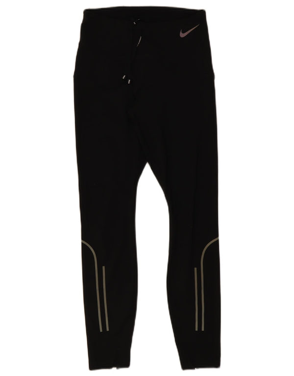 Damskie legginsy Nike Dri Fit UK 8, małe, czarne, poliestrowe