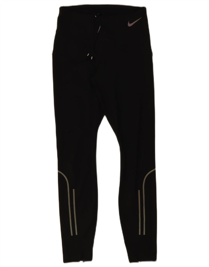 Damskie legginsy Nike Dri Fit UK 8, małe, czarne, poliestrowe