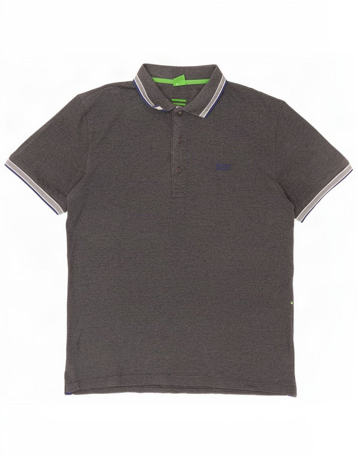 Męska koszulka polo Hugo Boss, duża, szara, bawełniana