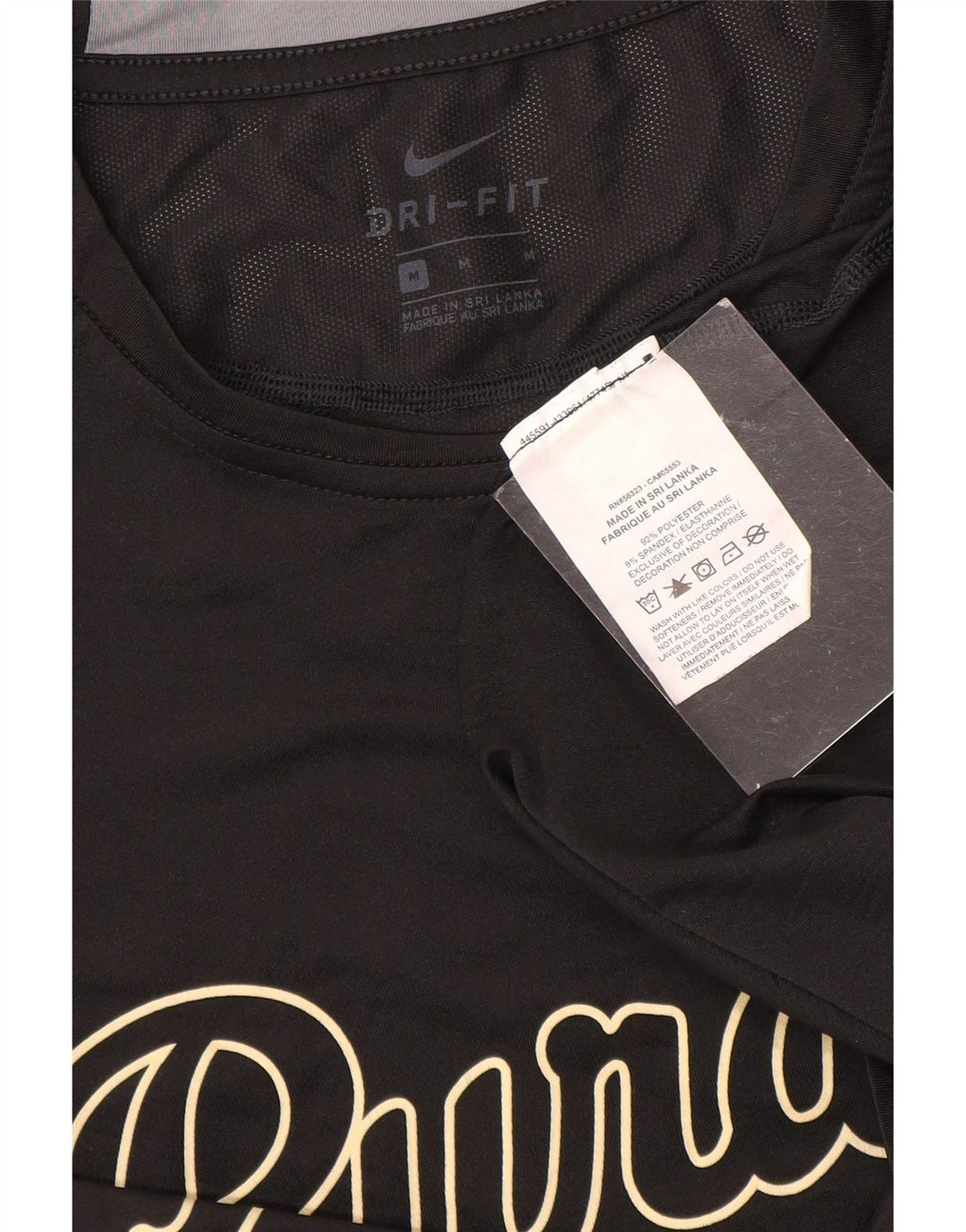 Męski T-shirt z grafiką Nike Dri Fit, średni czarny poliester