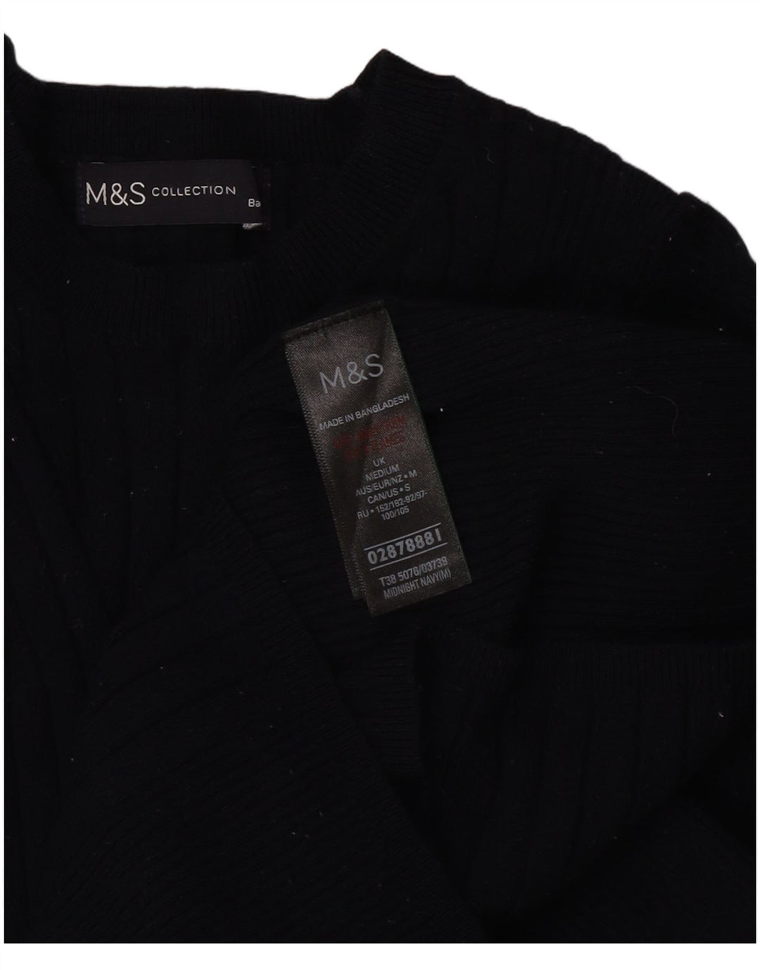 Marks & Spencer Damski sweter z dekoltem w łódkę UK 12 Średni granatowy
