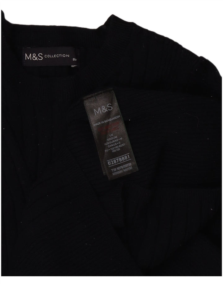 Marks & Spencer Damski sweter z dekoltem w łódkę UK 12 Średni granatowy