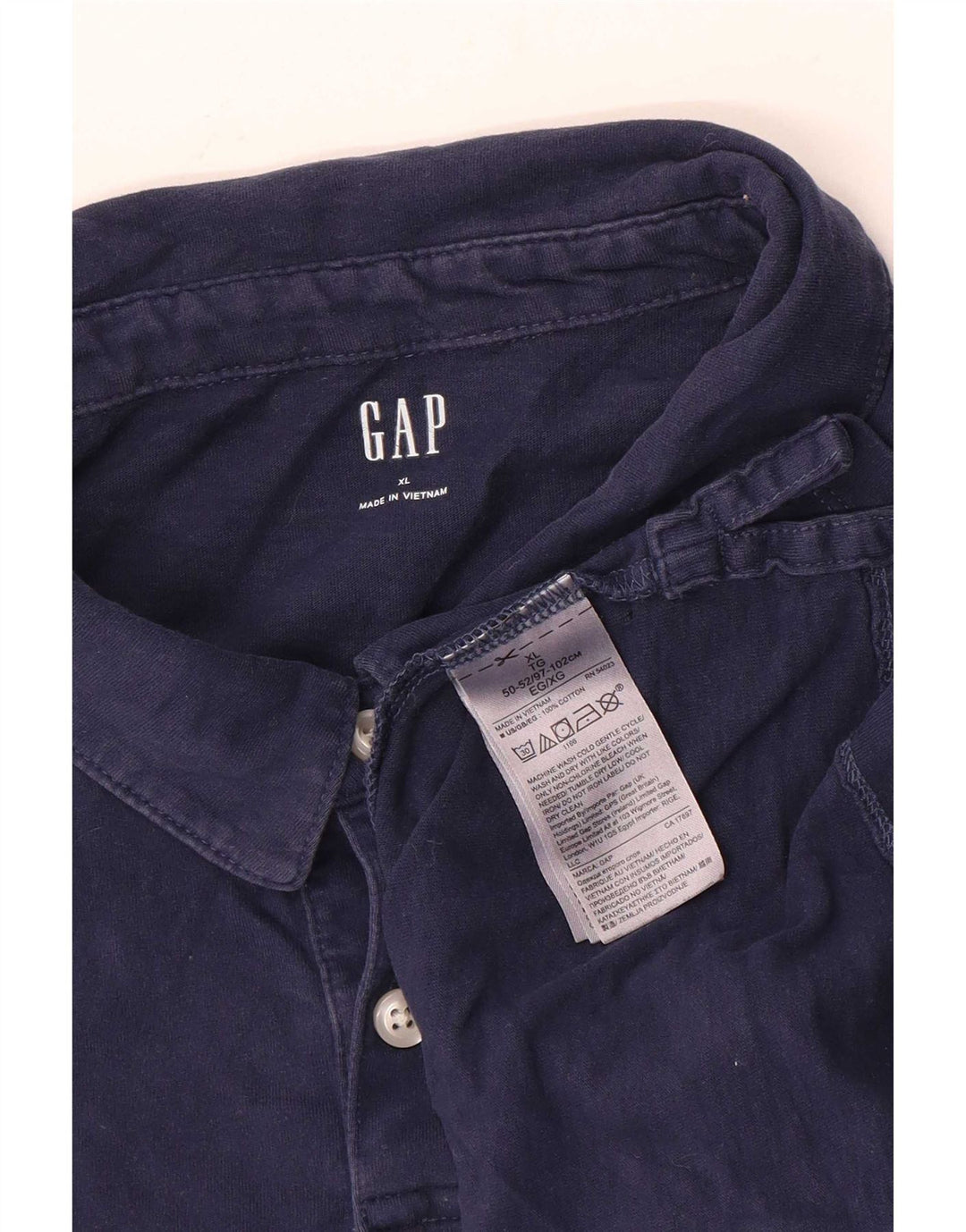 Męska koszulka polo Gap XL, granatowa, bawełniana