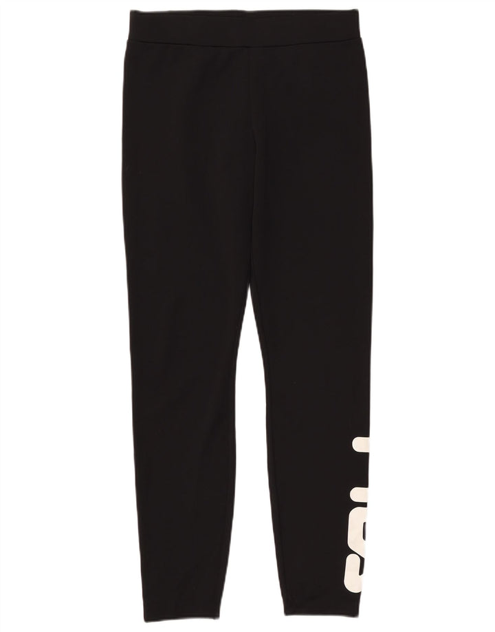 Damskie legginsy FILA Graphic UK 12, średni czarny poliester