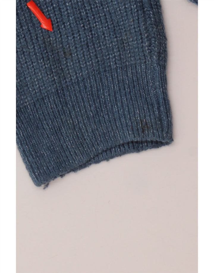 Marks & Spencer Męski sweter z okrągłym dekoltem 2XL Niebieski poliamid