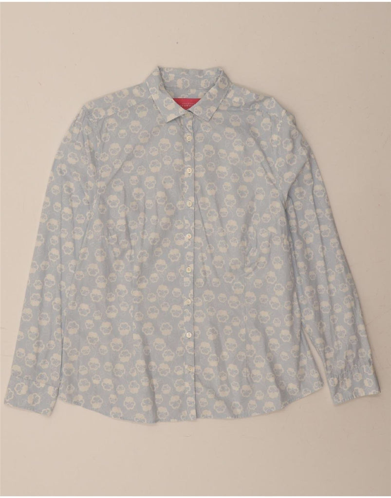 CHARLES TYRWHITT Womens Shirt UK 18 XL Blue Floral Cotton Vintage Charles Tyrwhitt and Second-Hand Charles Tyrwhitt from Messina Hembry 