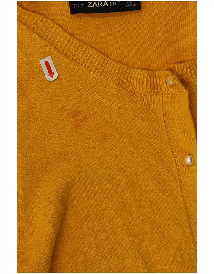 Sweter damski Zara Cardigan UK 16, duży, żółty