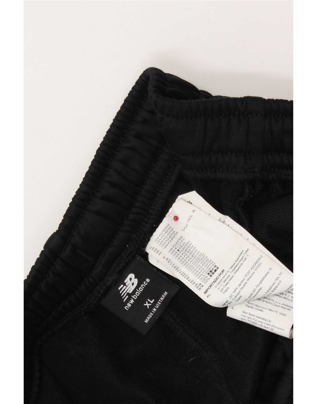 Męskie spodnie dresowe New Balance XL, czarny poliester