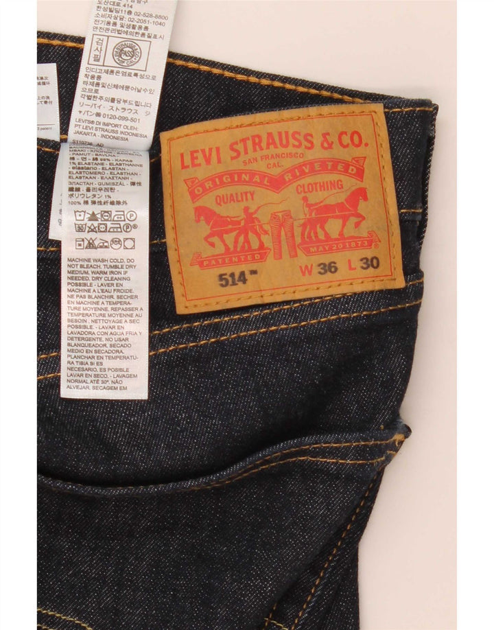 Męskie jeansy Levi's 514 Capri W36 L24 Granatowa bawełna