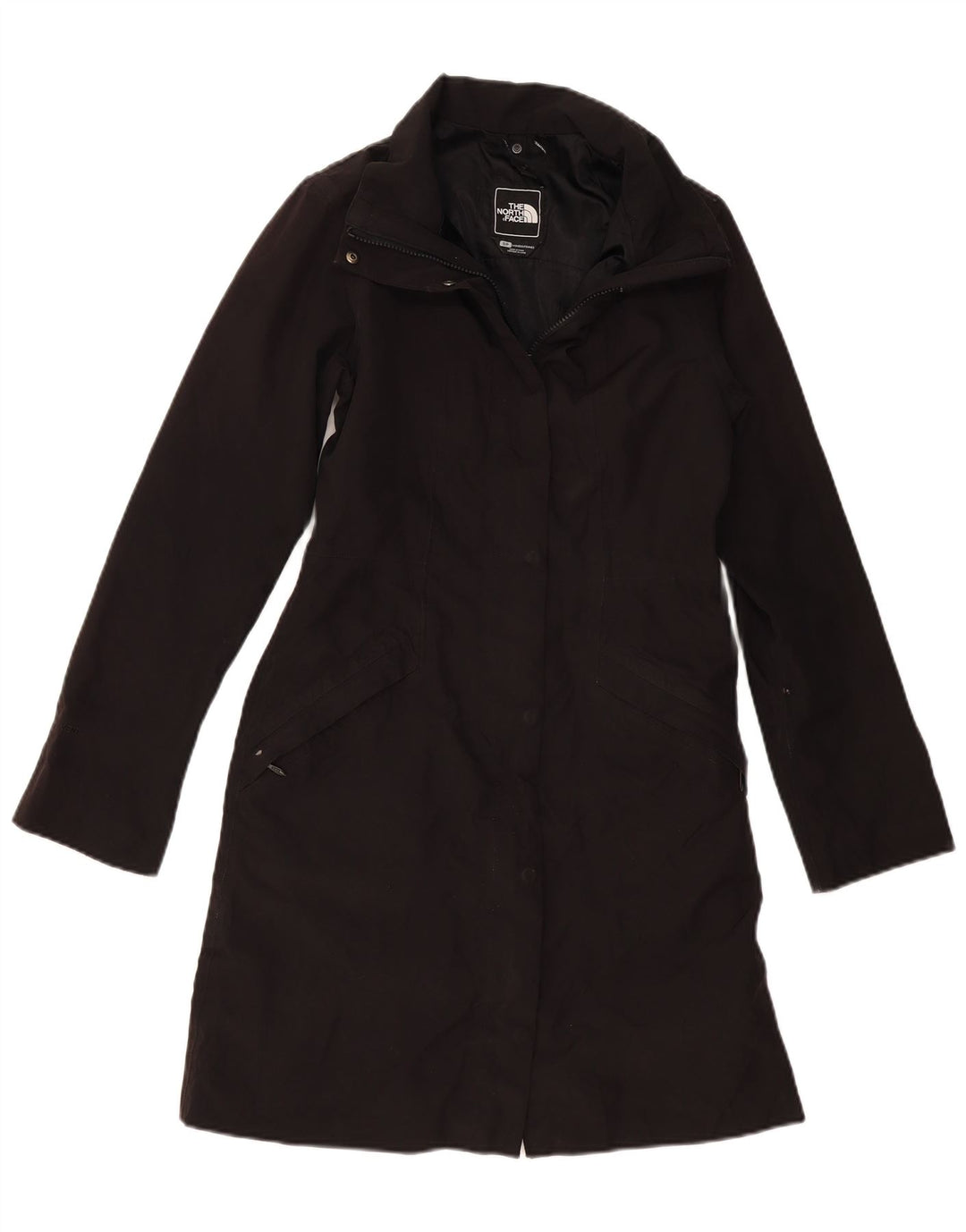 Damski płaszcz wiatrówka THE NORTH FACE UK 10, mały, czarny poliester