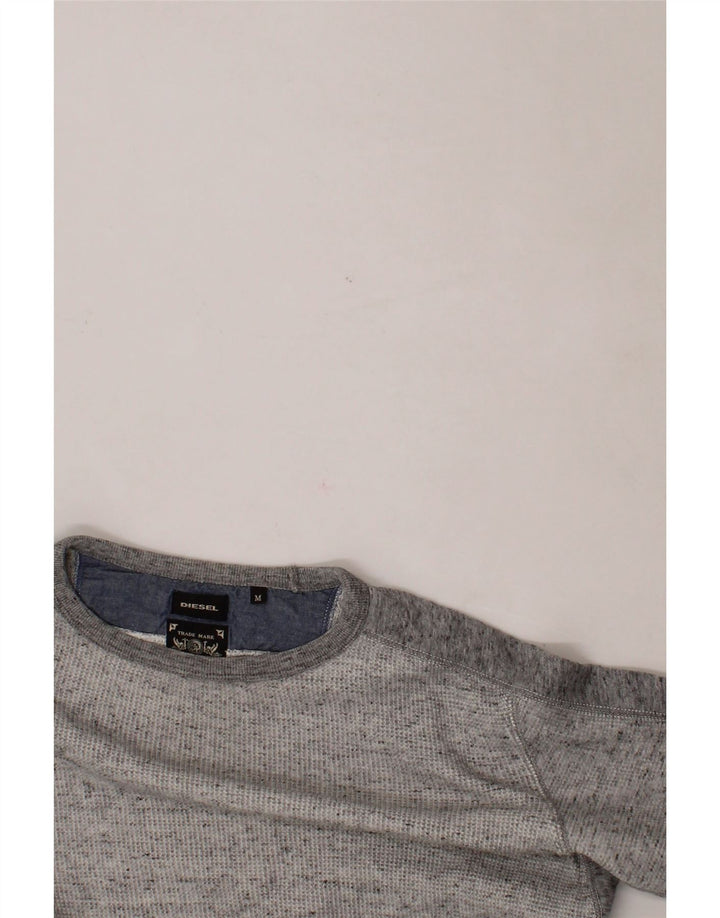 DIESEL Mens Sweatshirt Jumper Medium Grey Flecked Cotton Vintage Diesel and Second-Hand Diesel from Messina Hembry 