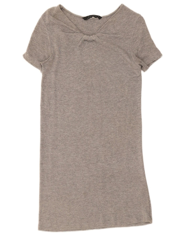 Damska sukienka T-shirtowa Zara UK 10 Small, szara wiskoza