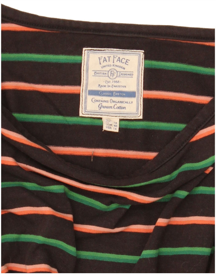 Damski top Fat Face z długim rękawem, UK 18 XL, w czarne paski