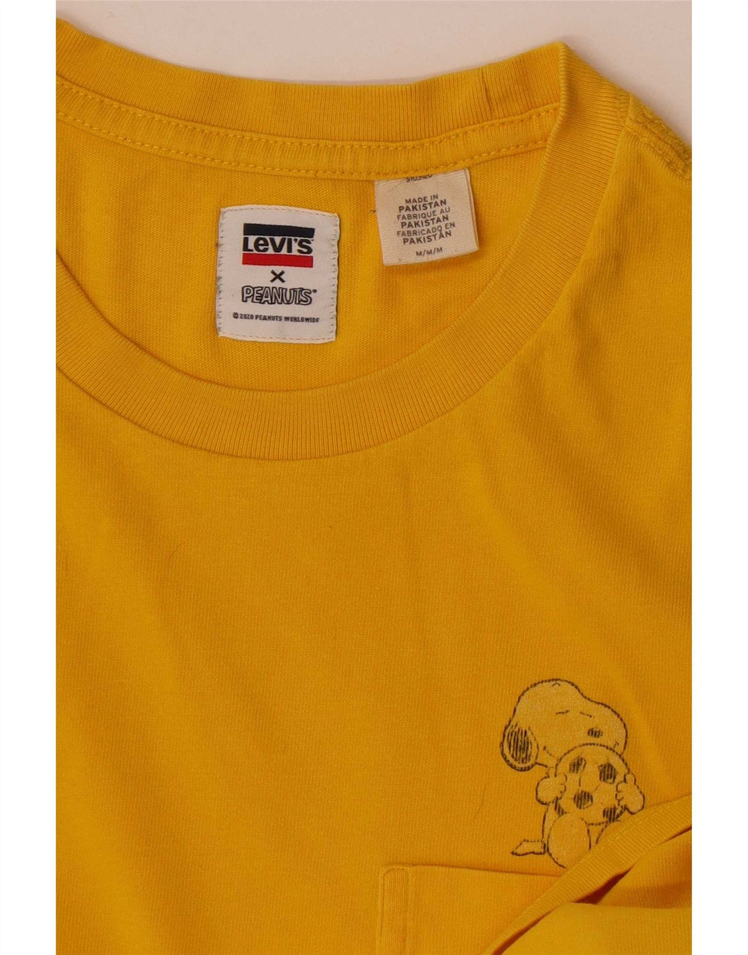 Męski t-shirt Levi's Peanuts, średni żółty