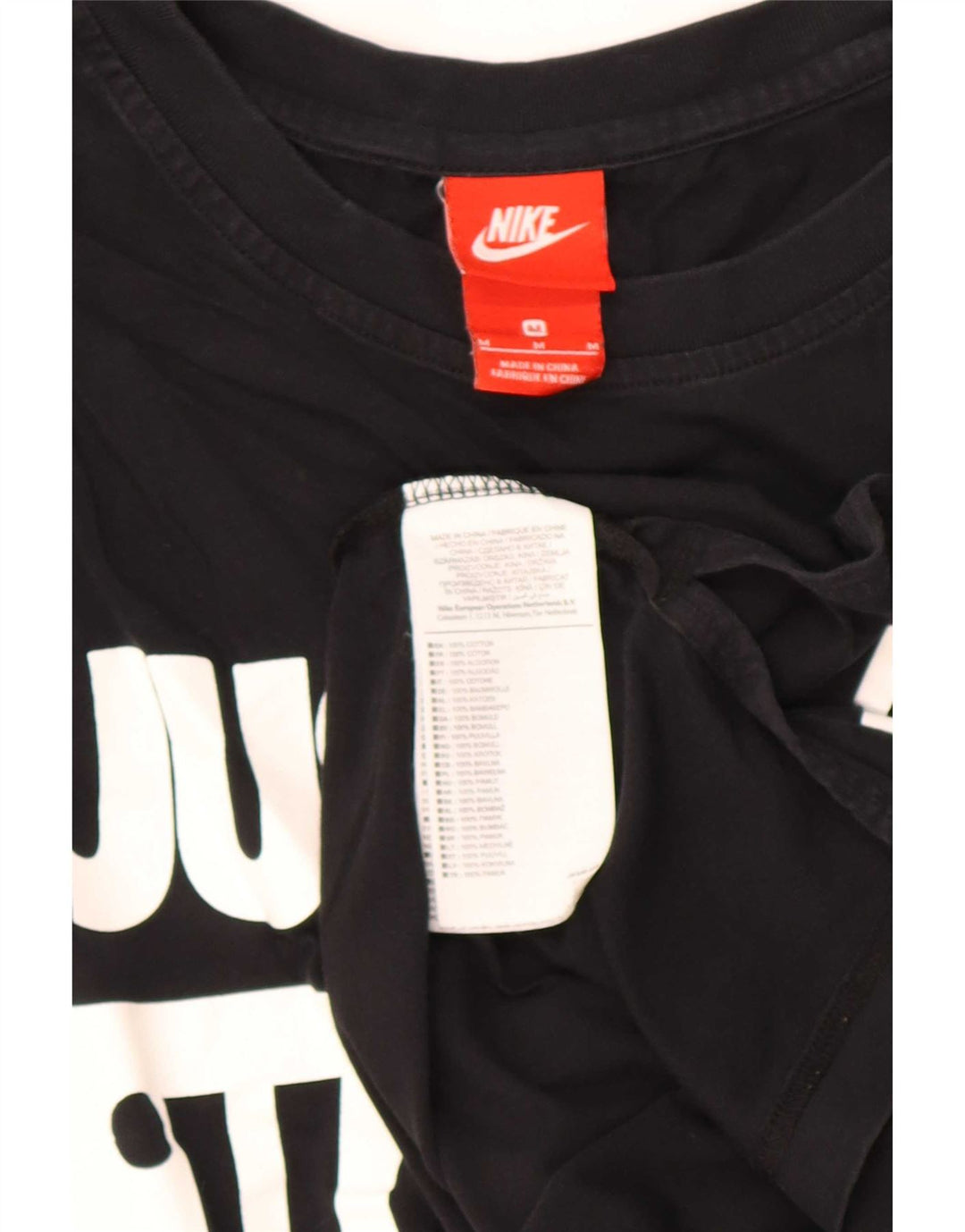 Męska kamizelka z grafiką Nike, bawełniana, średnia czarna, z blokami kolorów