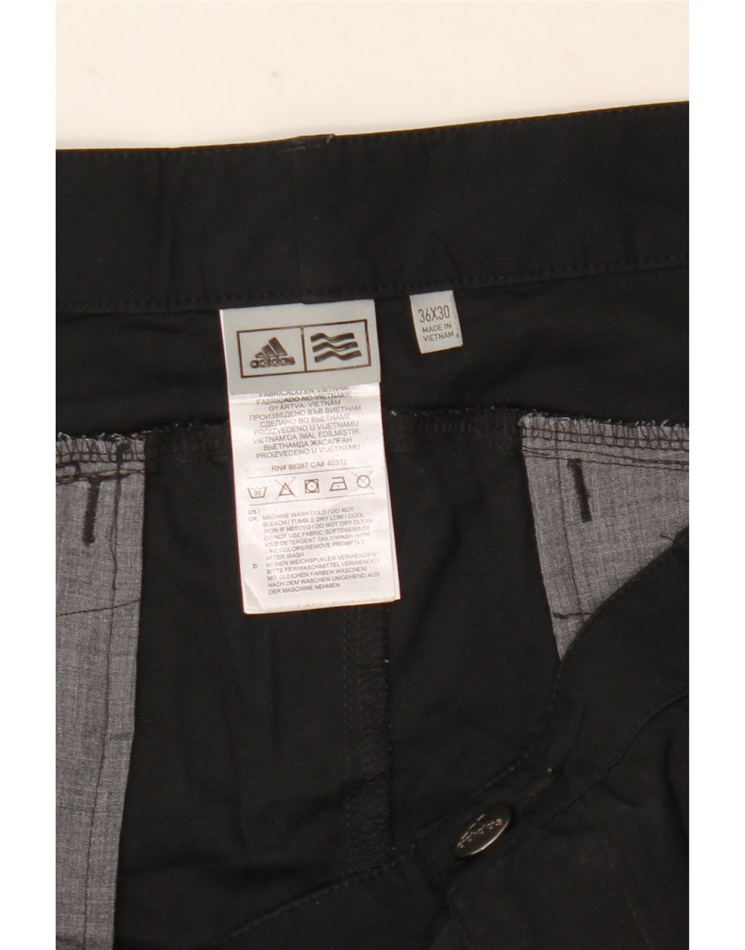 Spodnie męskie Adidas Slim Chino W36 L30 Czarny poliester