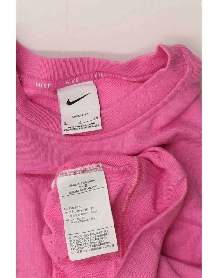 Damski sweter oversize Nike Dri Fit UK 10, mały, różowy poliester