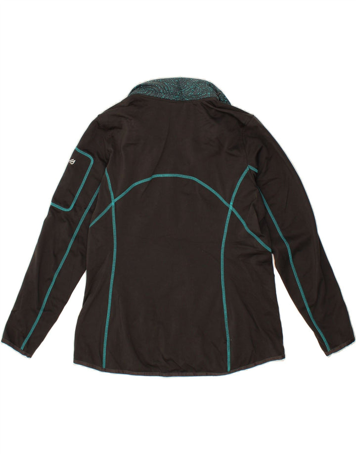 EDDIE BAUER Womens Hooded Bomber Jacket UK 16 Large Grey Colourblock Vintage Eddie Bauer and Second-Hand Eddie Bauer from Messina Hembry 